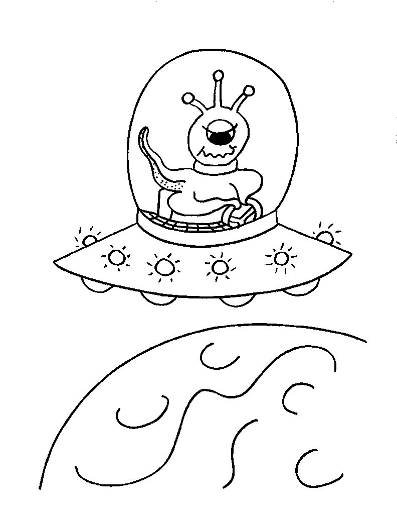 ufo coloring pages for kids - photo #5