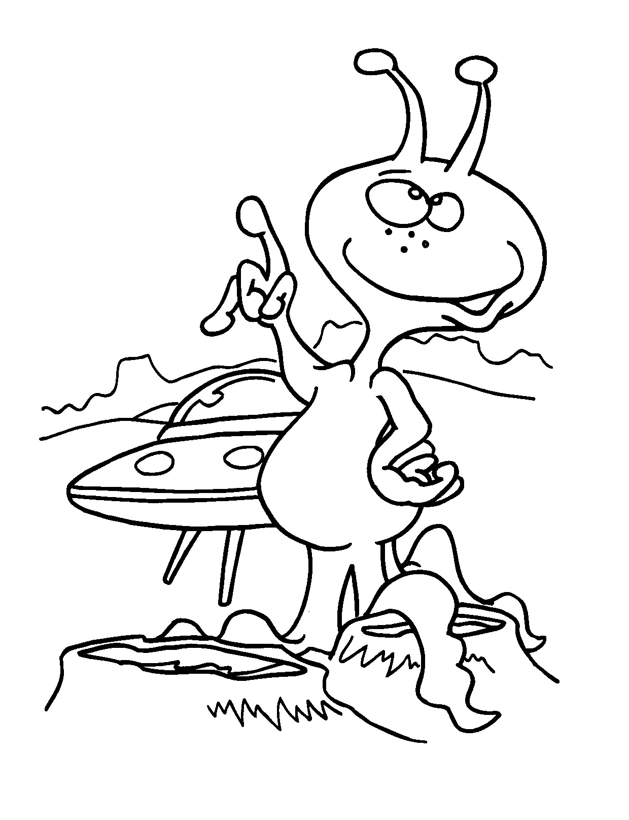 Free Printable Alien Coloring Pages For Kids