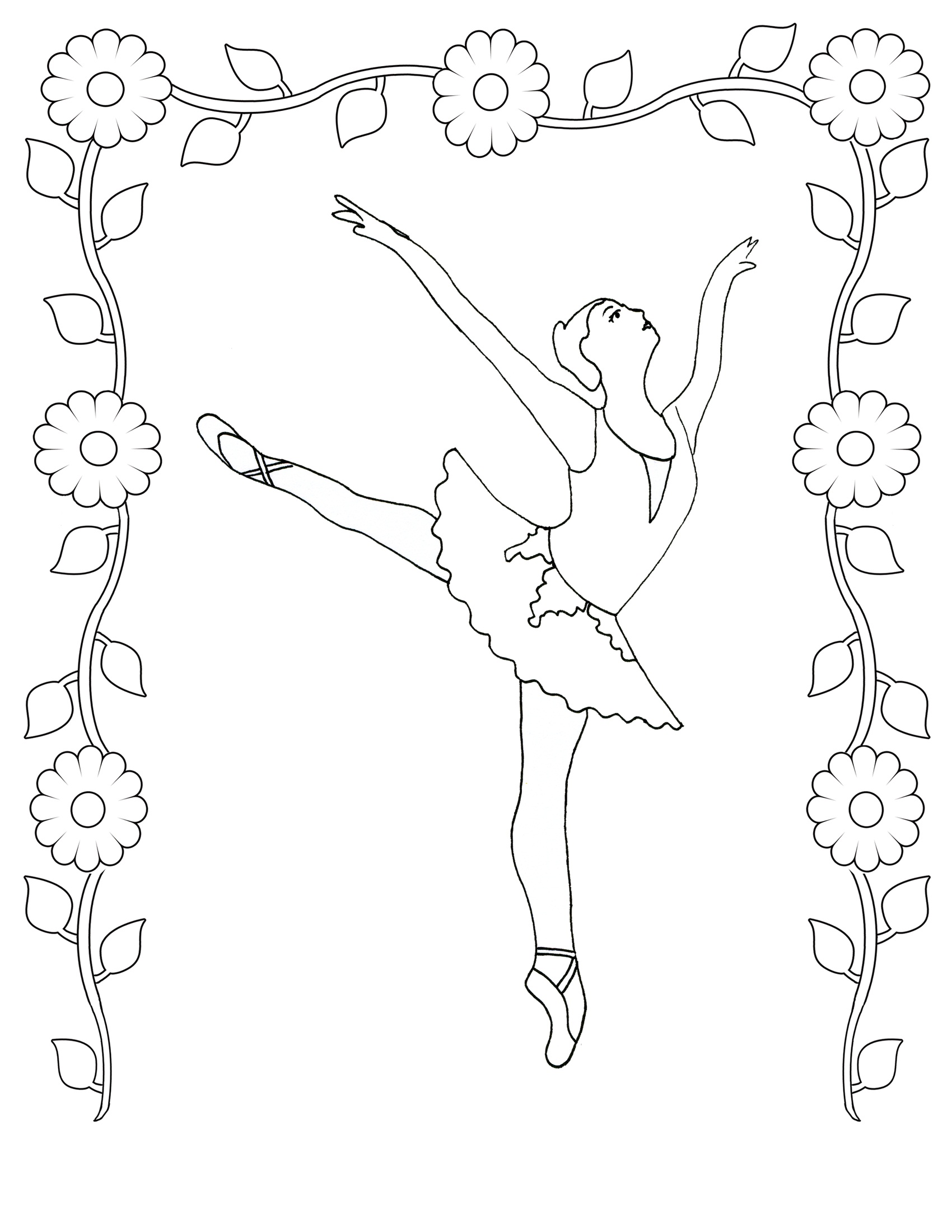 dancing girls coloring pages - photo #36