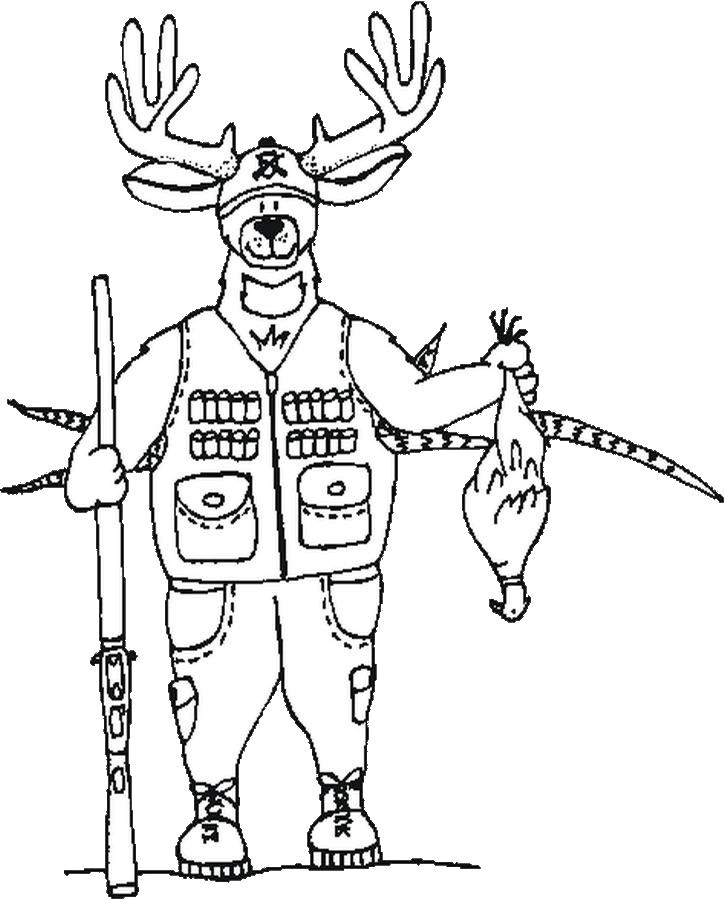 deer hunting coloring pages for kids - photo #6