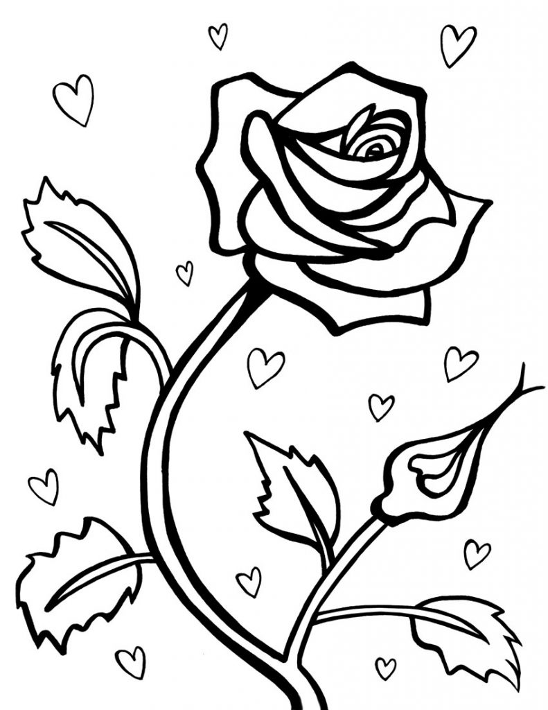 images of roses for coloring book pages - photo #1