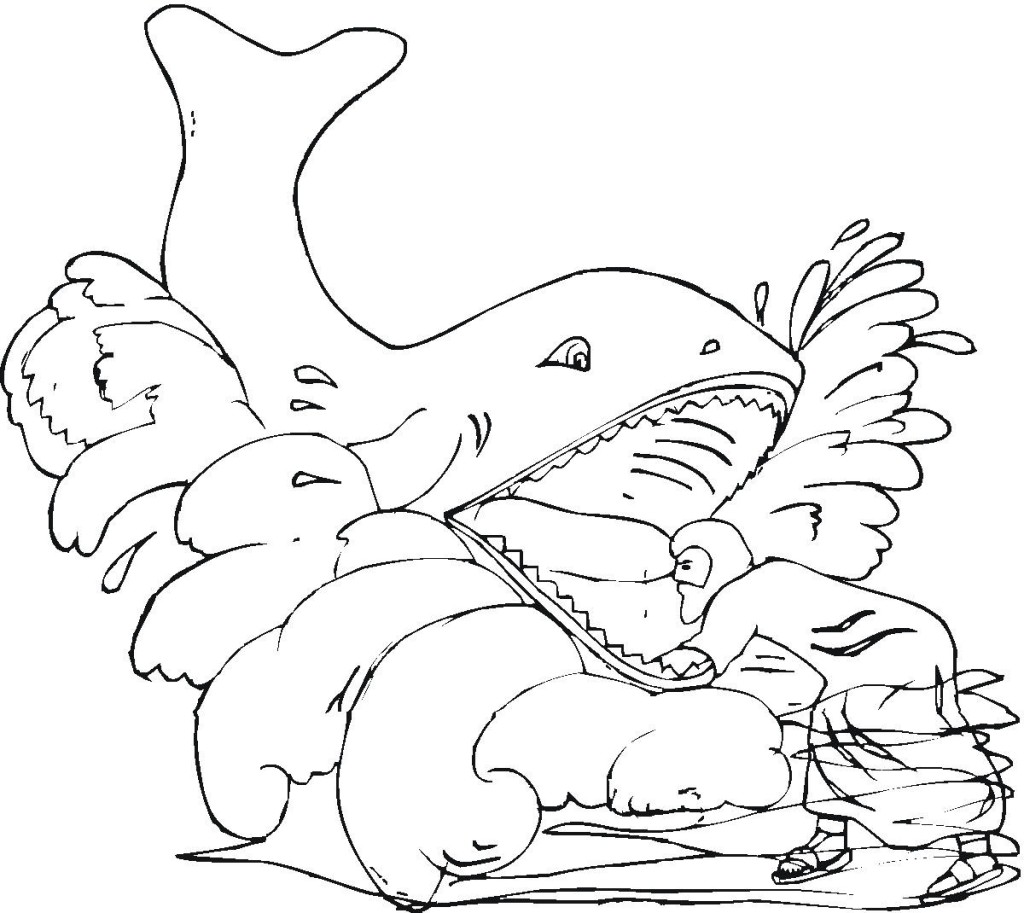 Free Printable Jonah and The Whale Coloring Pages For Kids