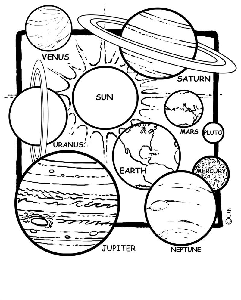 coloring pages of space planets - photo #2