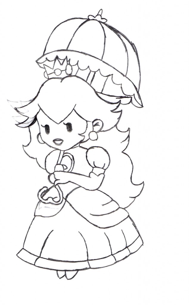 Free Princess Peach Coloring Pages For Kids