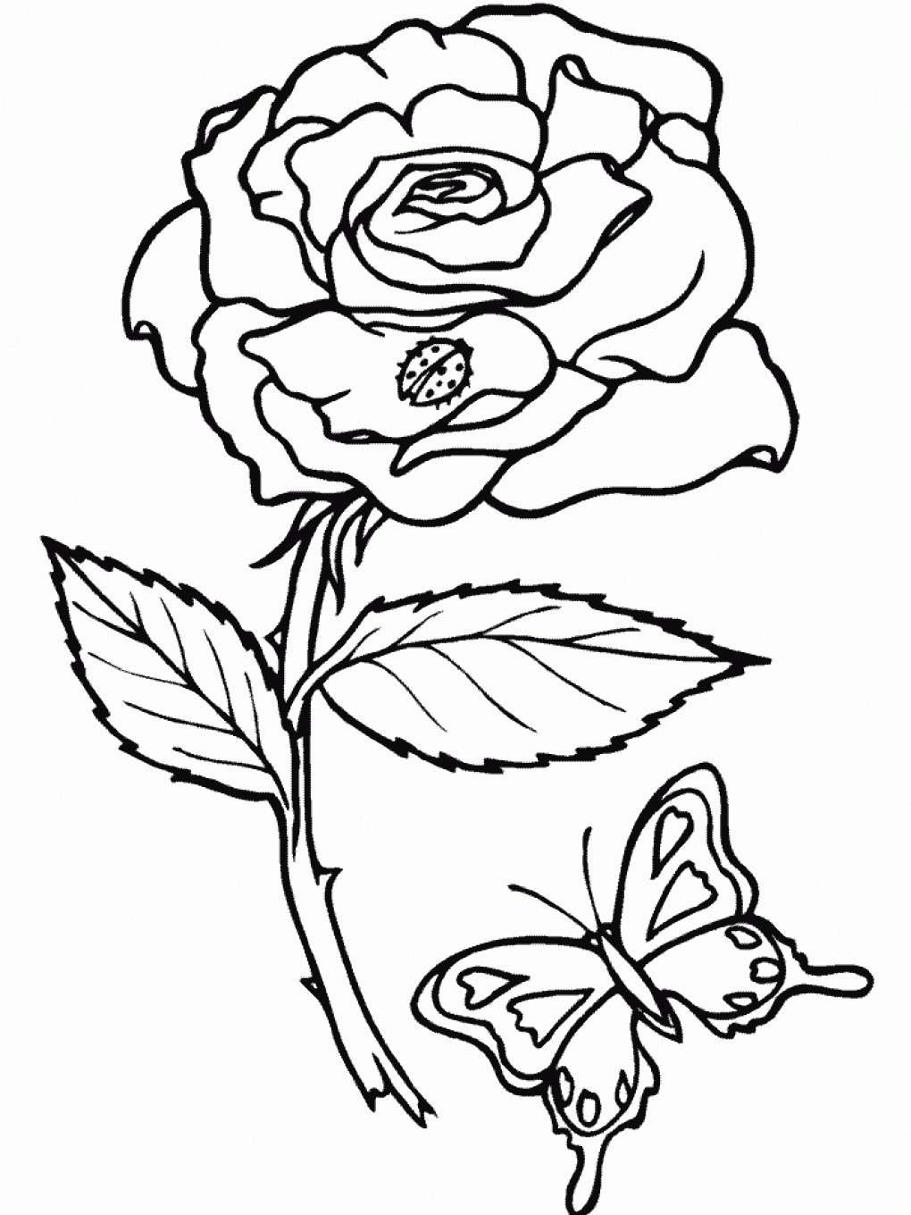 Free Printable Coloring Pages Of Roses