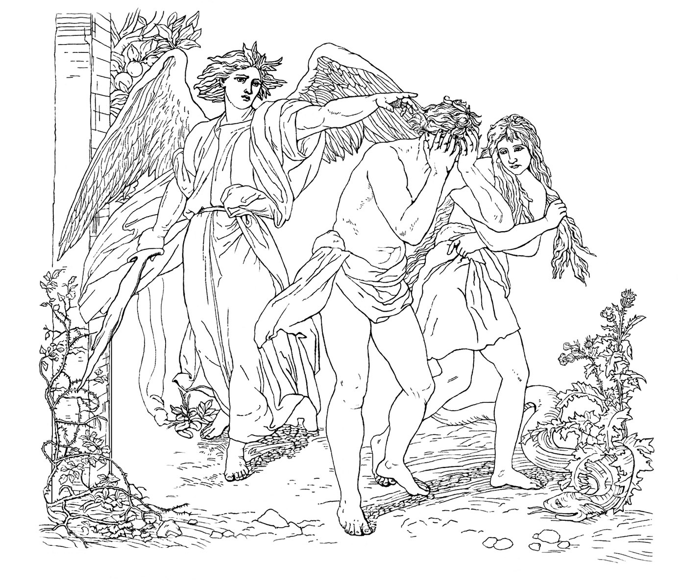 Adam and Eve Coloring Page