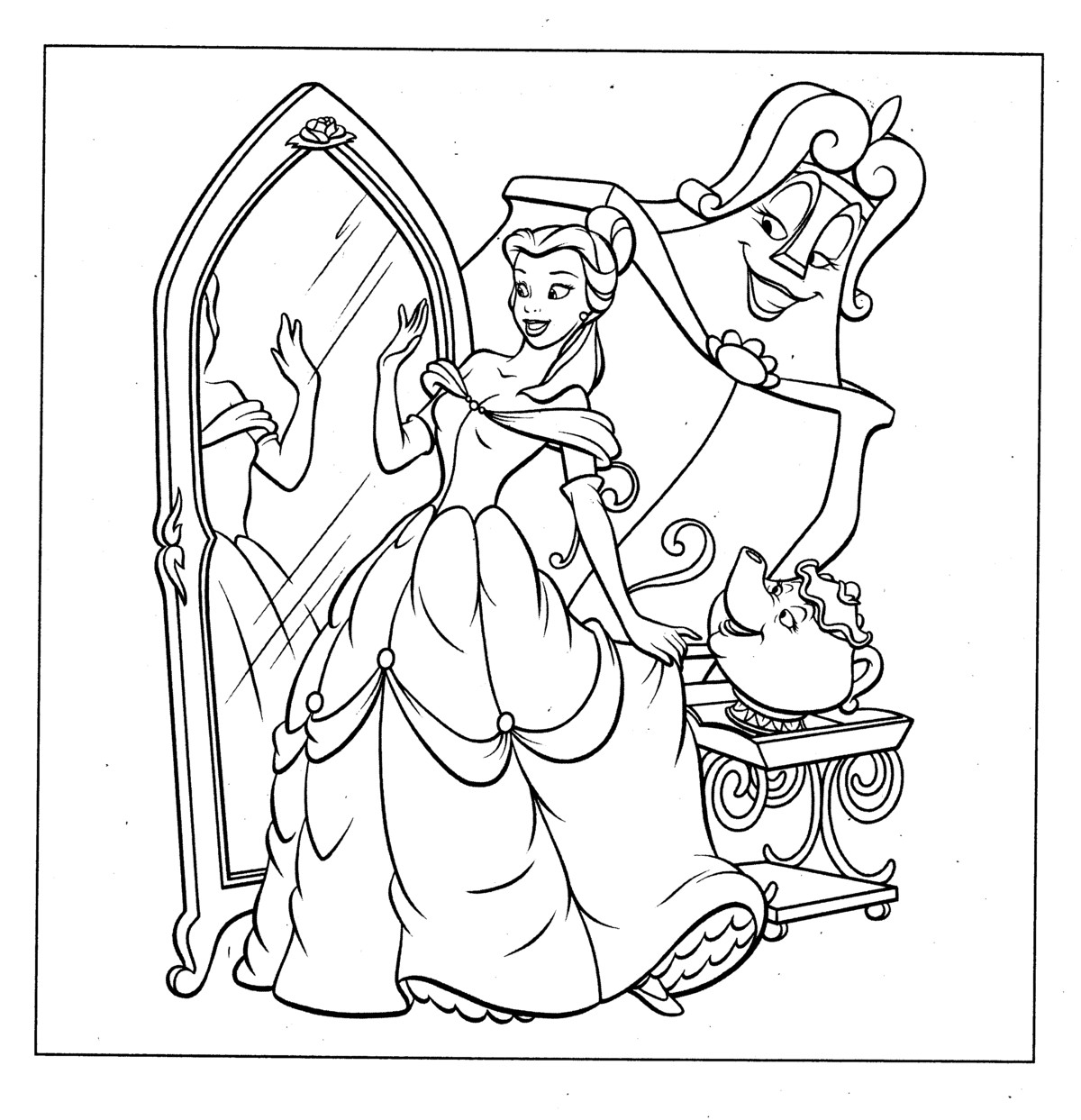 Belle Coloring Page