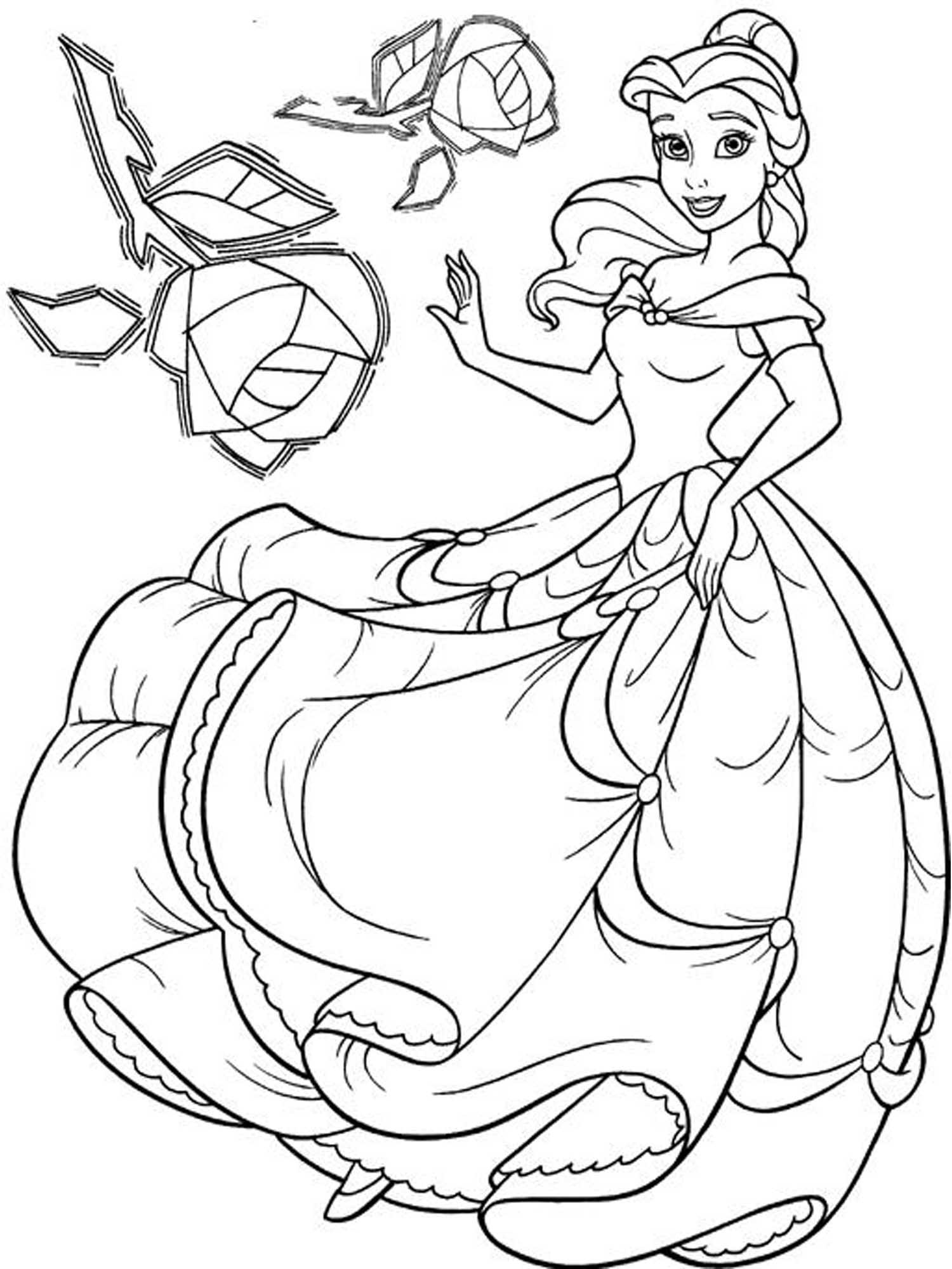 Free Printable Belle Coloring Pages For Kids Free Printable Belle Coloring Pages For Kids