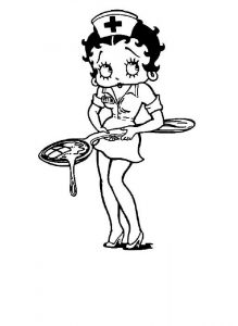 betty boop coloring pages birthday