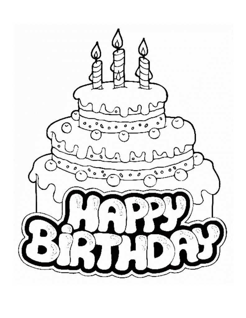 Free Printable Birthday Cake Coloring Pages For Kids