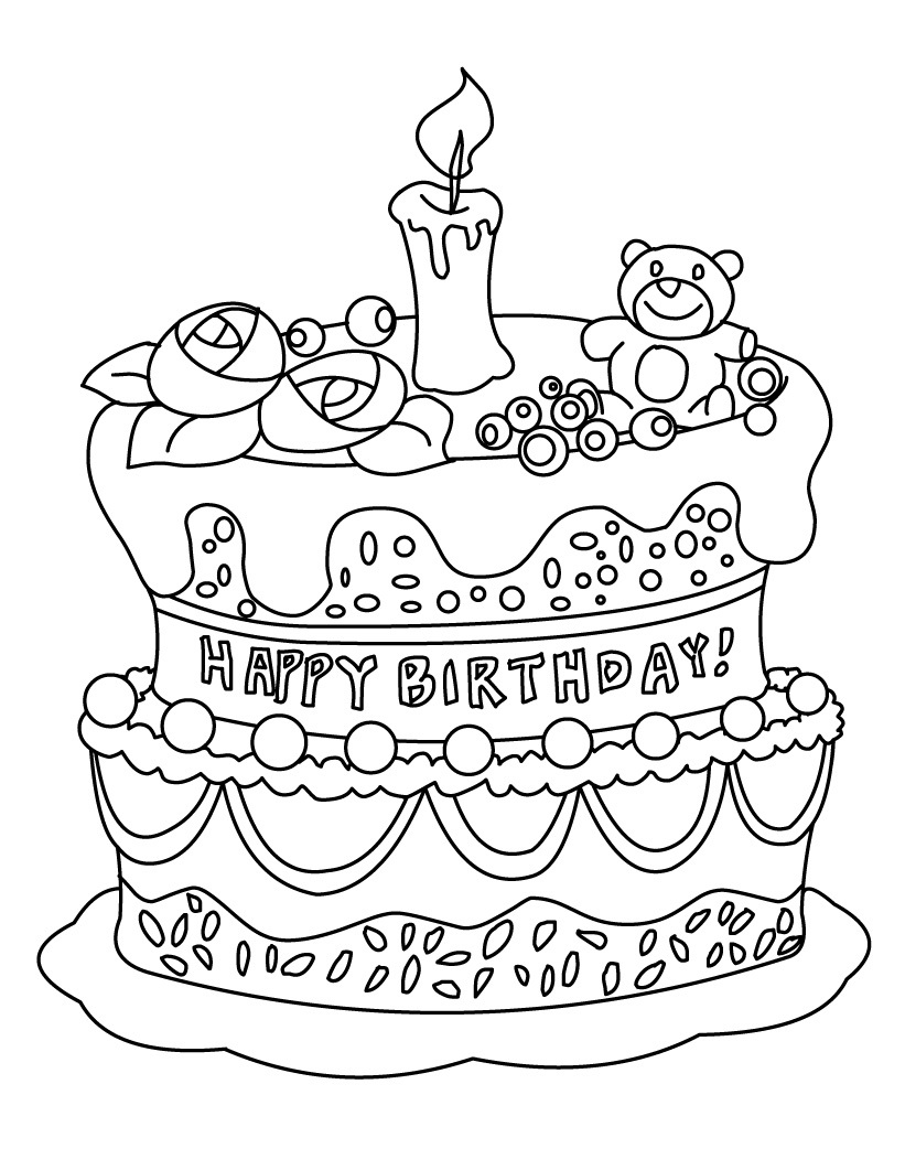 cake coloring pages - photo #9