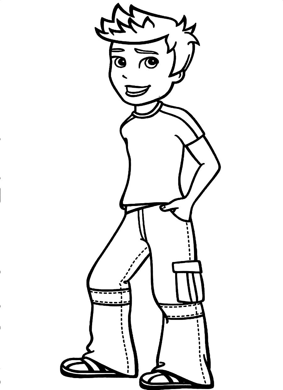 Coloring Image Of A Boy boys coloring pages