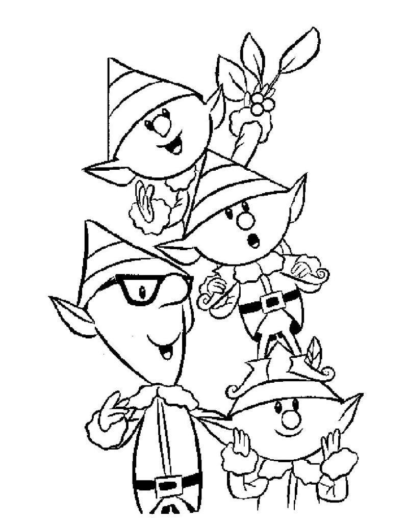 Free Printable Elf Coloring Pages For Kids