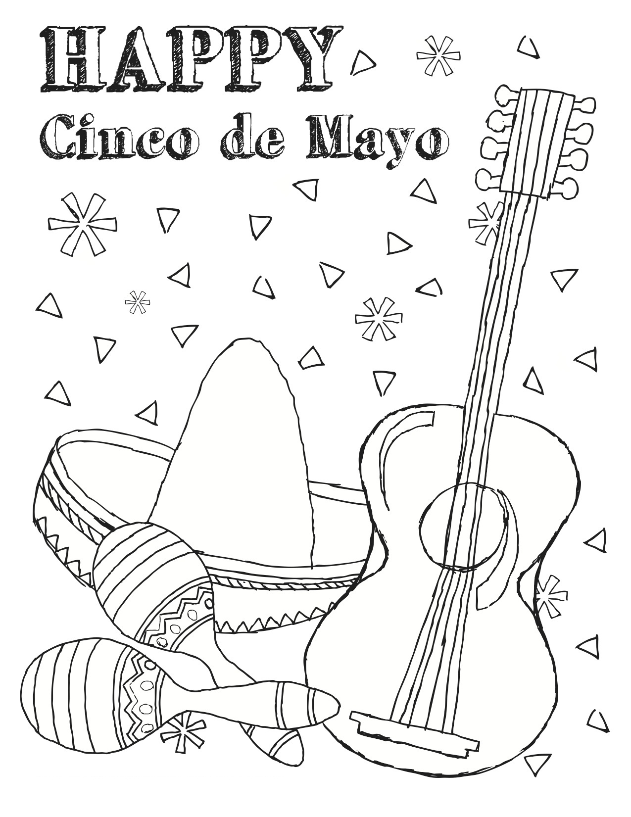 Free Printable Cinco De Mayo Coloring Pages For Kids Best Coloring