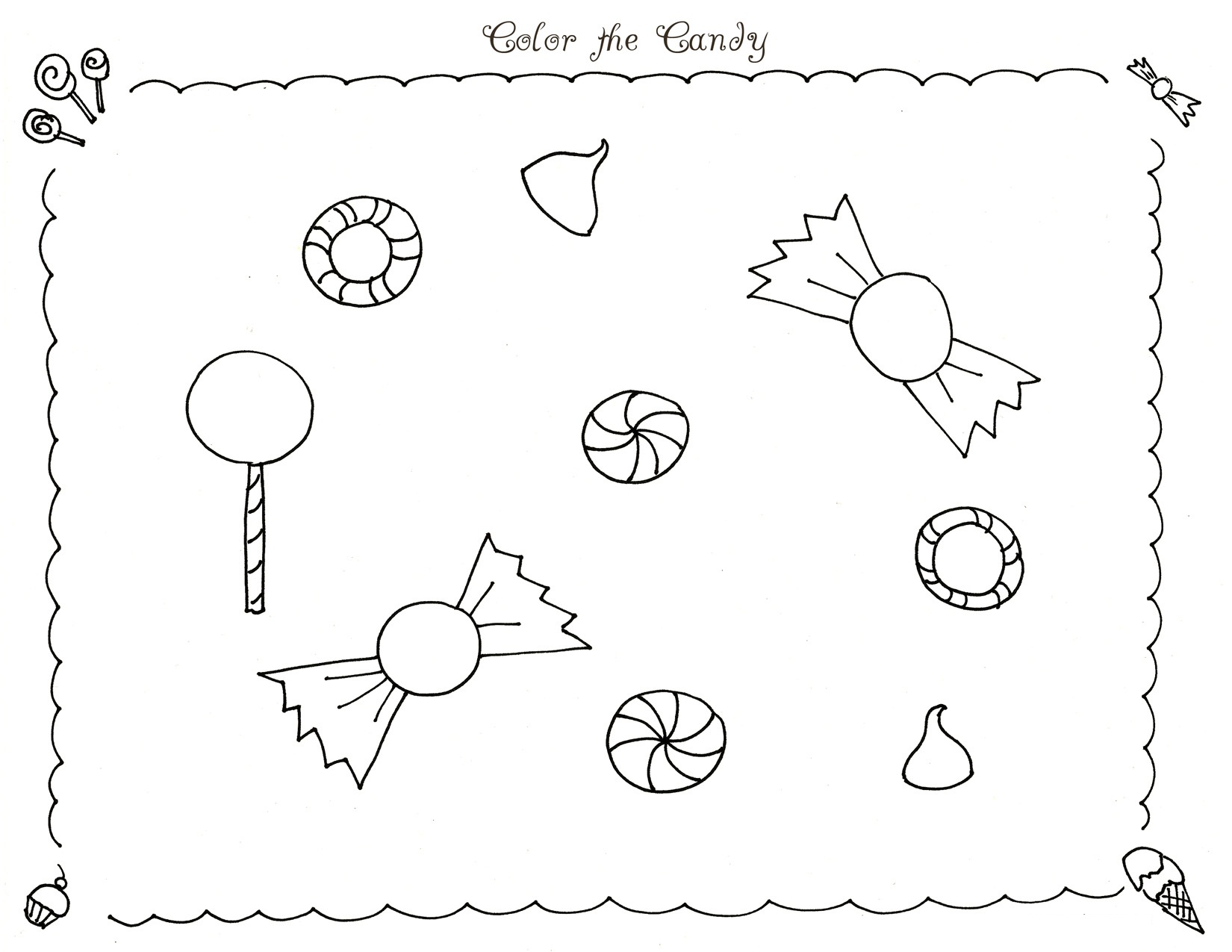 20+ Lollipop Coloring Page