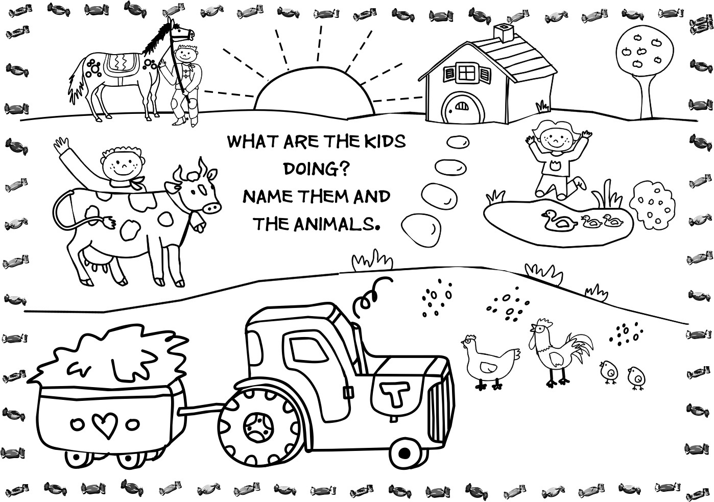 images of farm animal coloring pages - photo #23