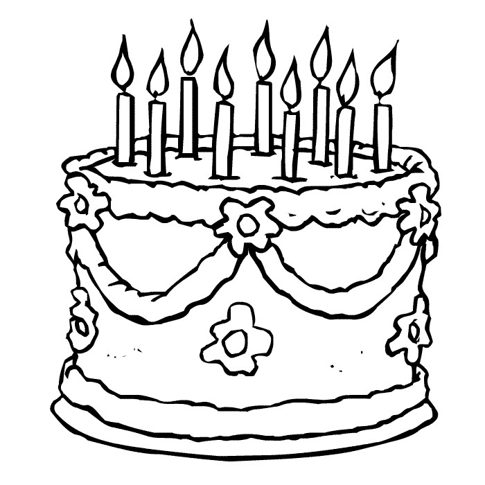 cake clip art coloring pages - photo #26