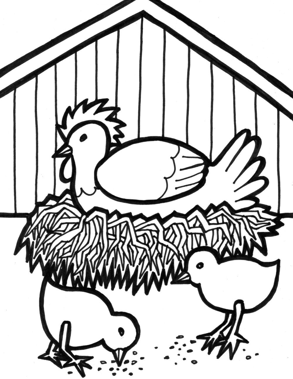 images of farm animal coloring pages - photo #13