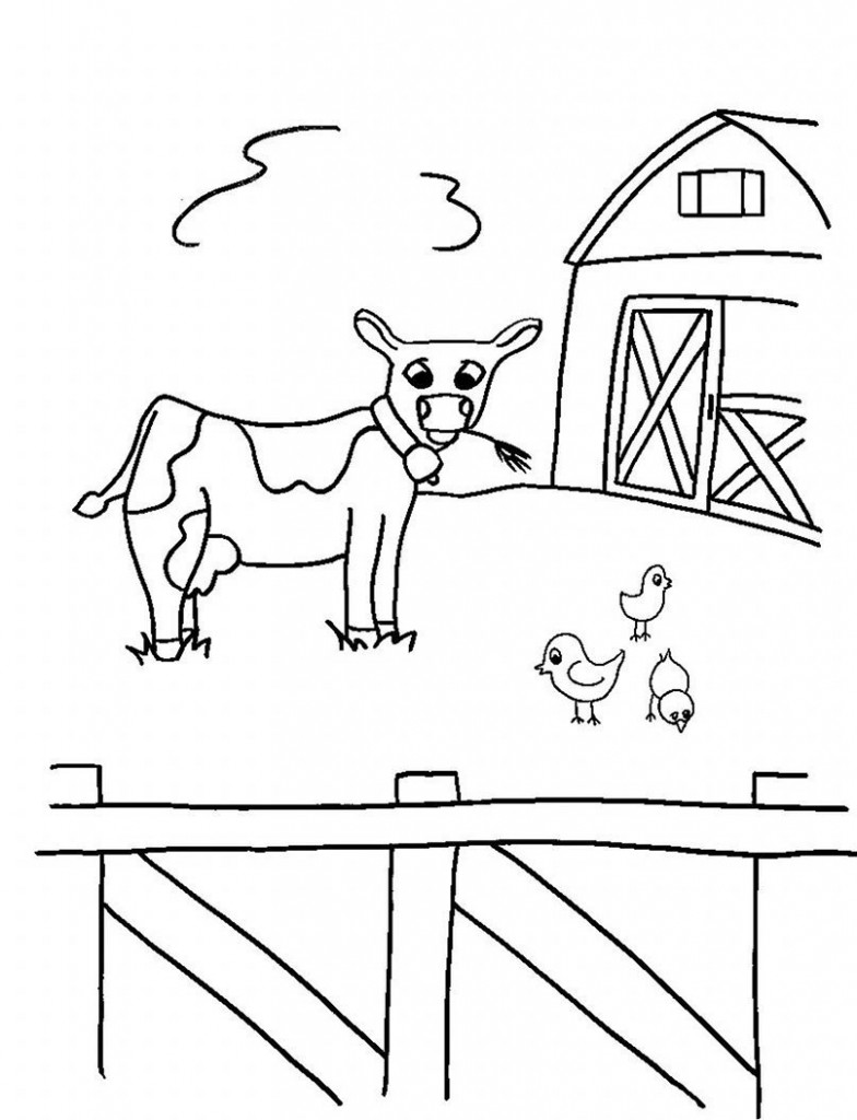 images of farm animal coloring pages - photo #12