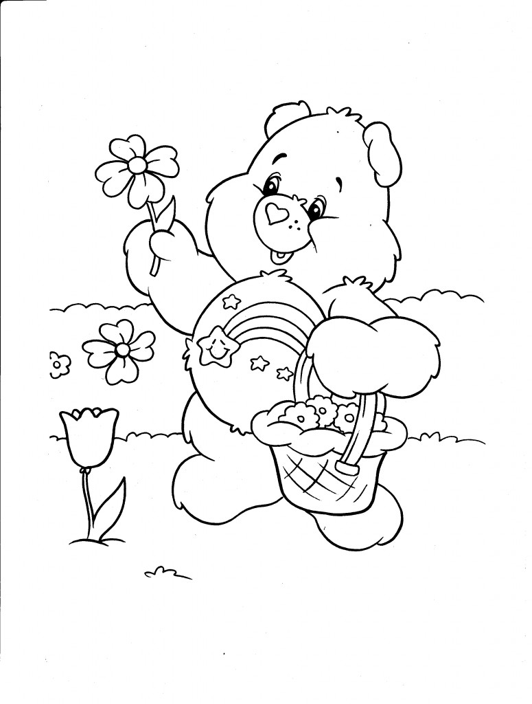 19-1980-s-care-bears-coloring-pages-bear-coloring-teddy-picnic