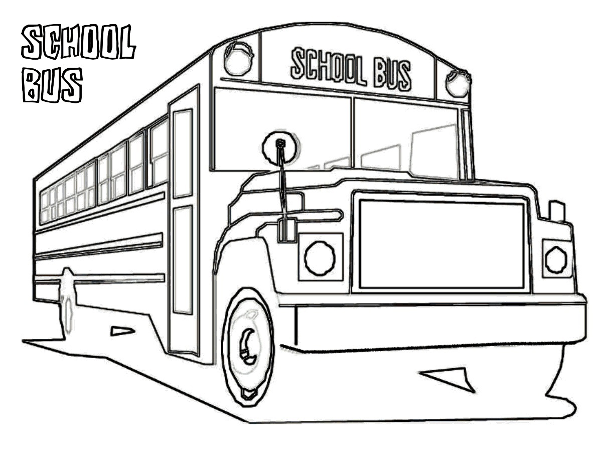 Bus Coloring Template