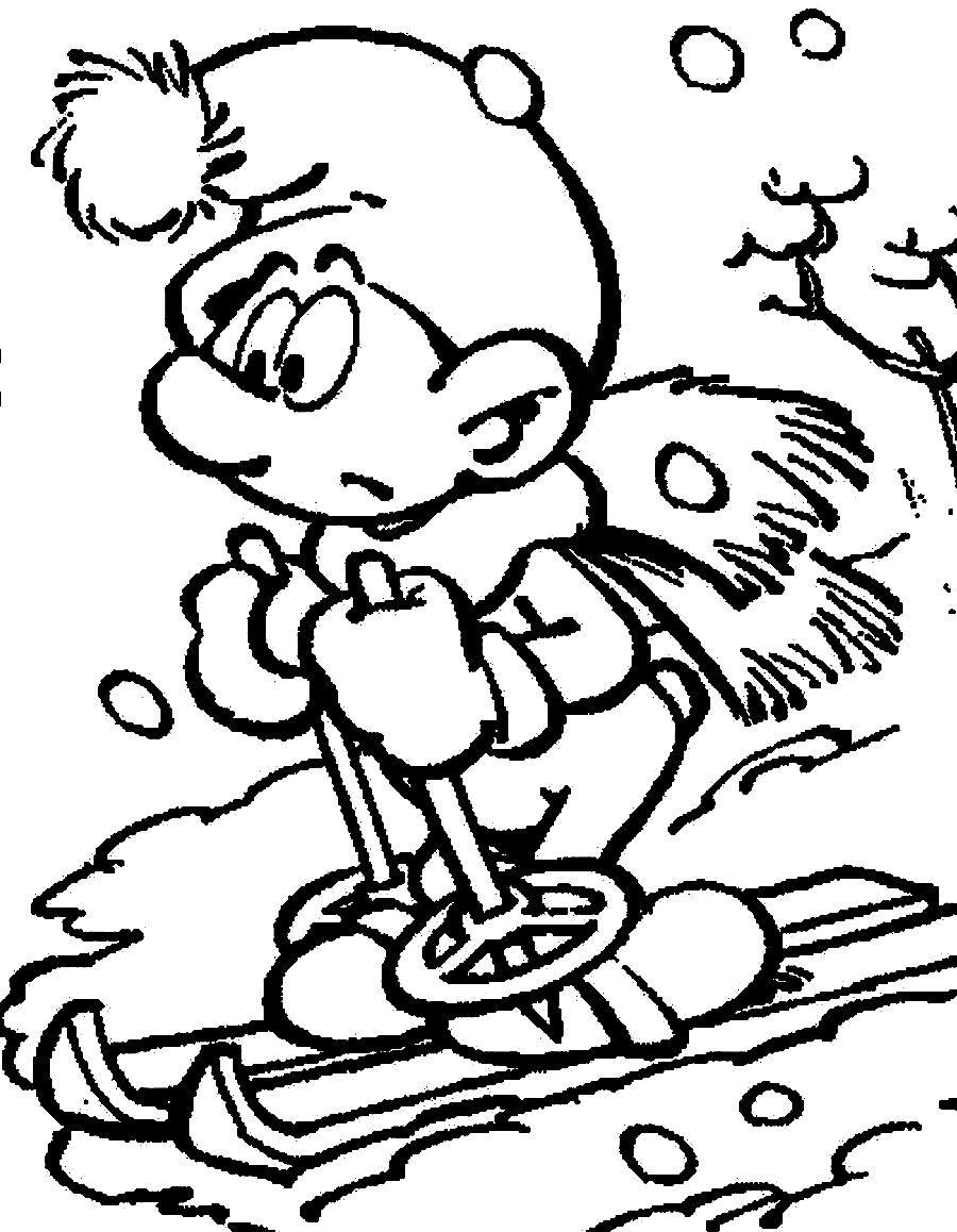 smurfs coloring pages free - photo #20