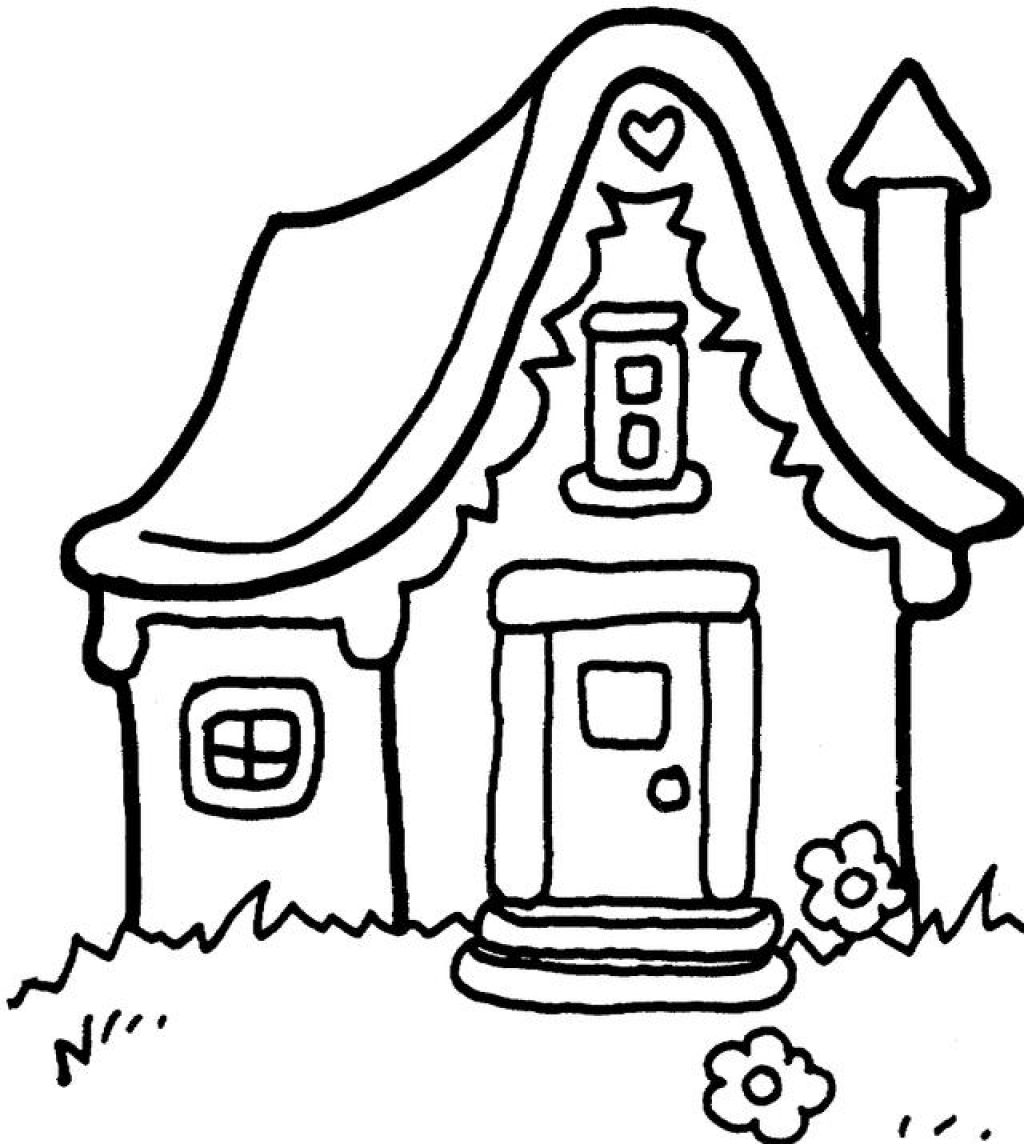 Gingerbread House Coloring Pages for Kids