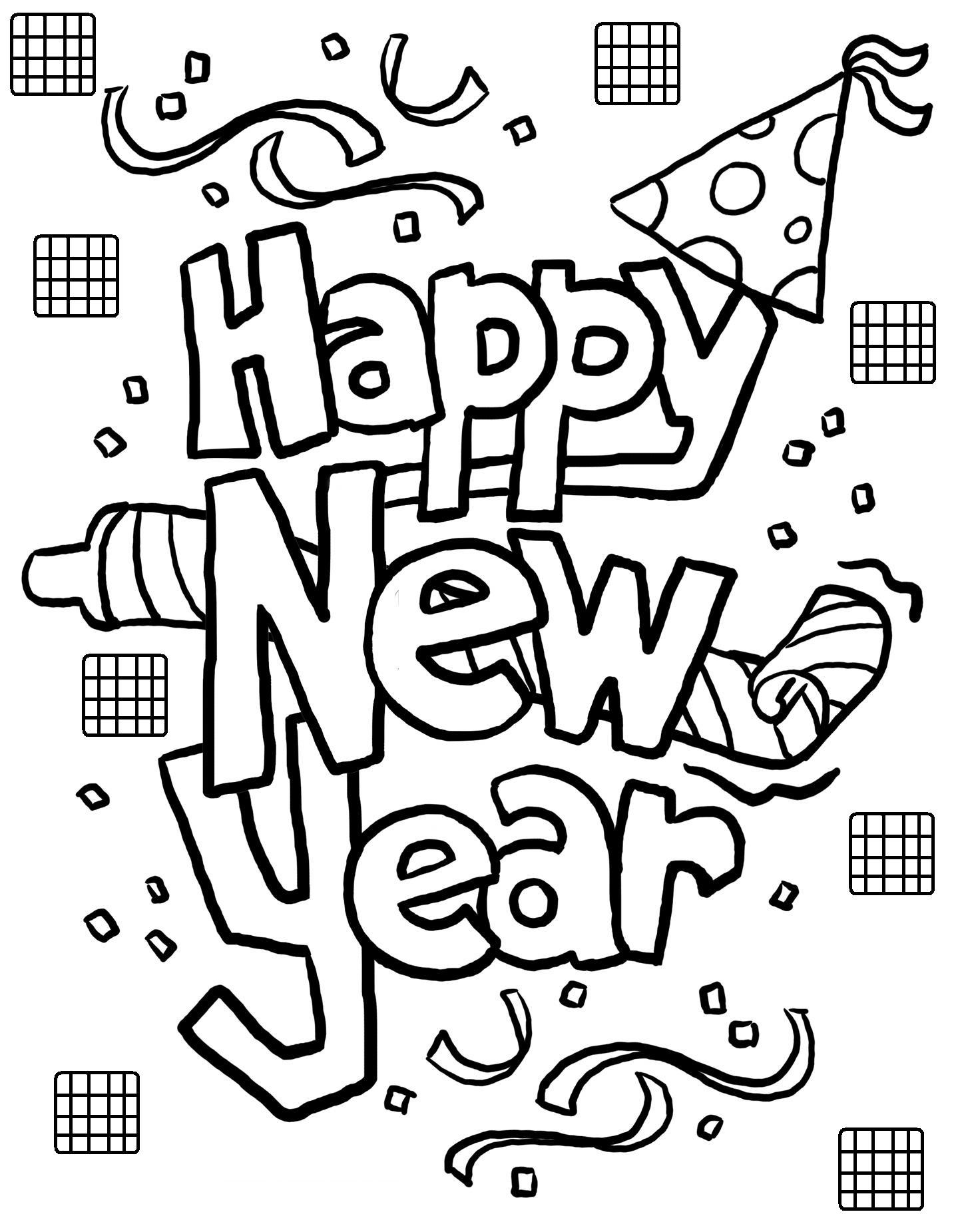 Free Printable New Years Coloring Pages For Kids Free Printable New Years Coloring Pages For Kids