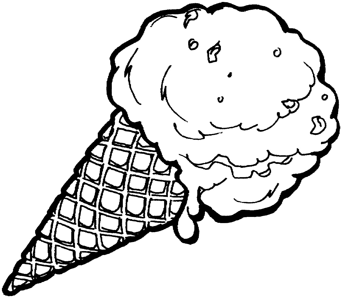 ice cream cones coloring pages - photo #1