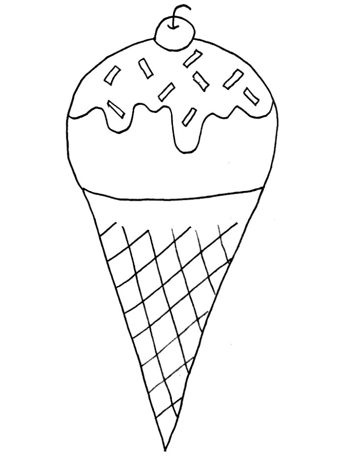 ice cream cone coloring pages - photo #2