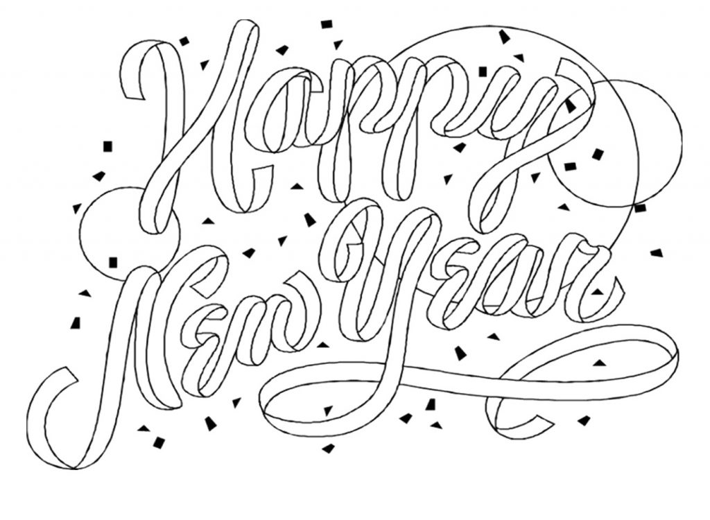 Free Printable New Years Coloring Pages For Kids