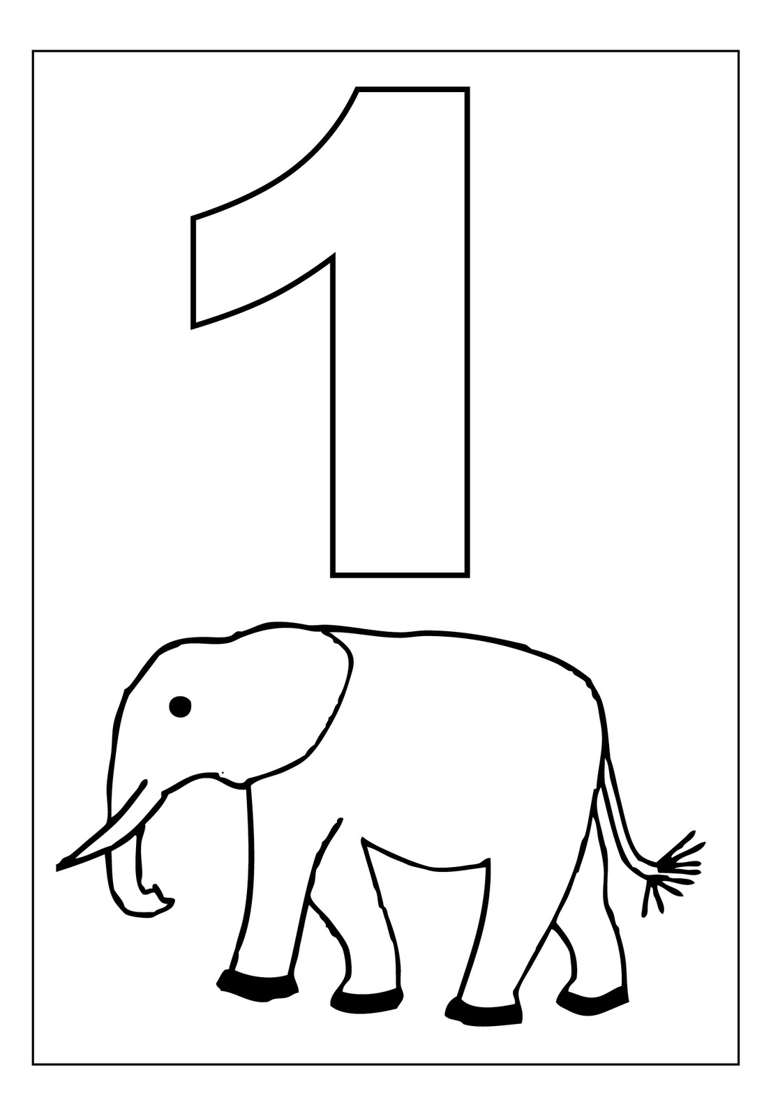 Number 1 Coloring Page