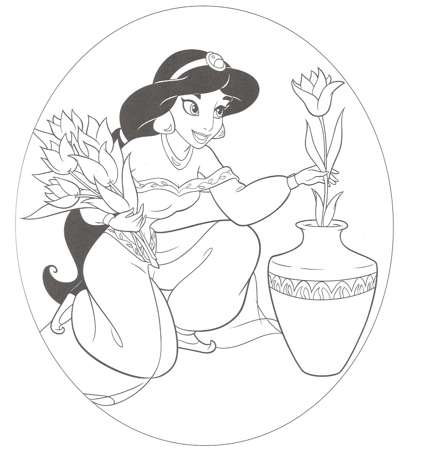 jasmine coloring pages to print - photo #24