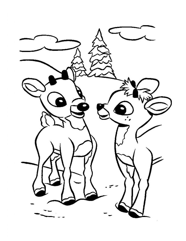 Free Printable Rudolph Coloring Pages For Kids