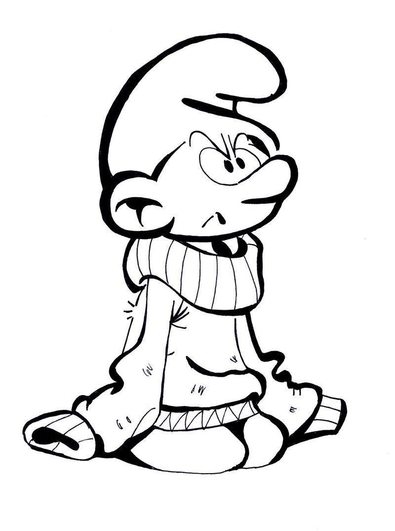 smurfs coloring pages free - photo #37
