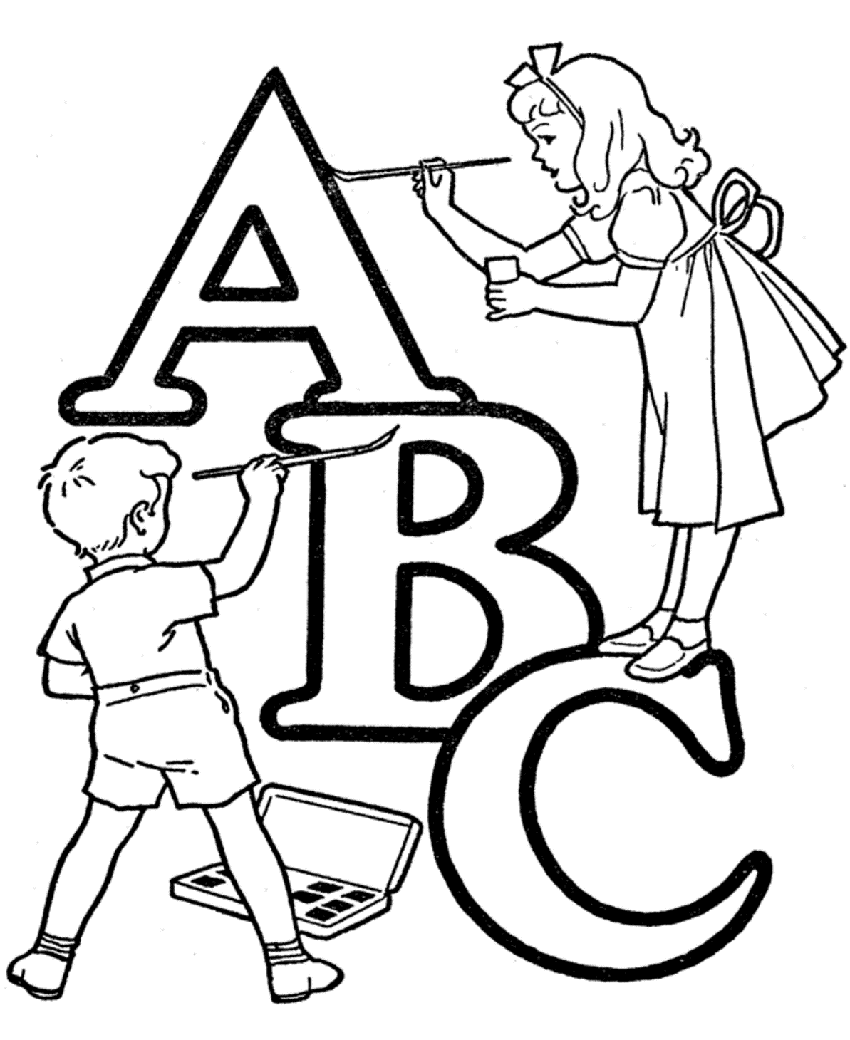 abc kids coloring pages - photo #13