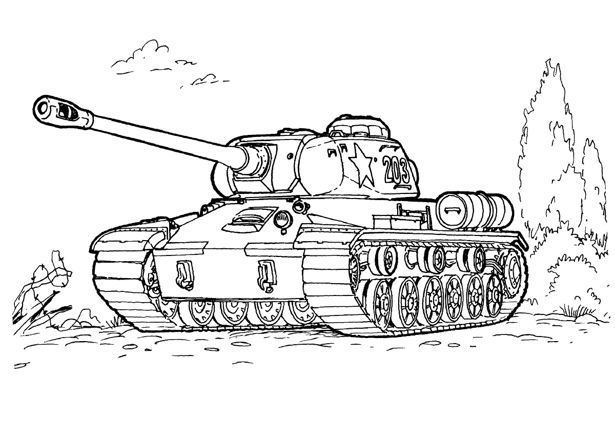 war tanks coloring pages - photo #27