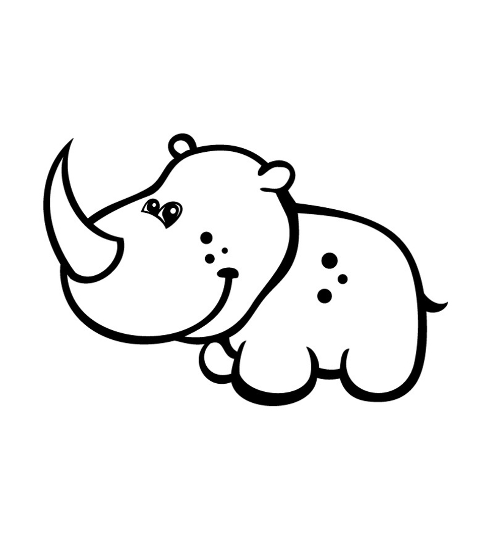 Free Printable Rhinoceros Coloring Pages For Kids