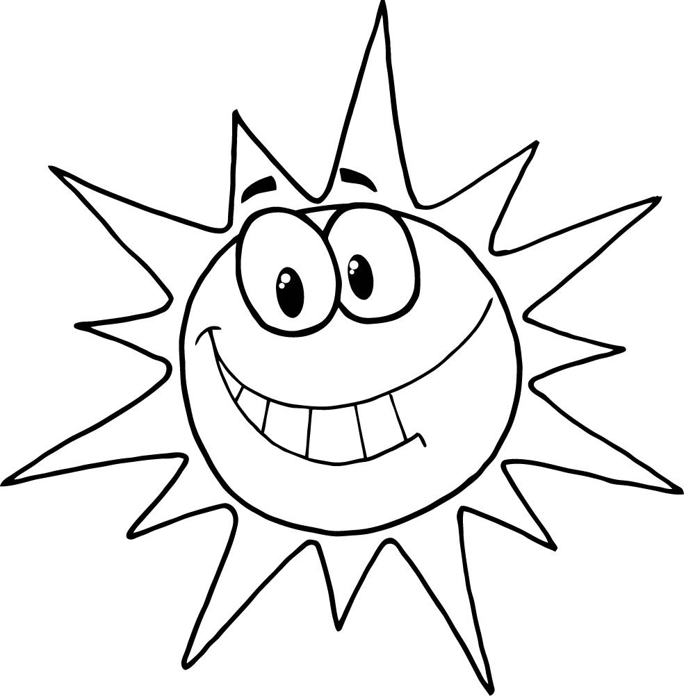 summer clipart to color - photo #38