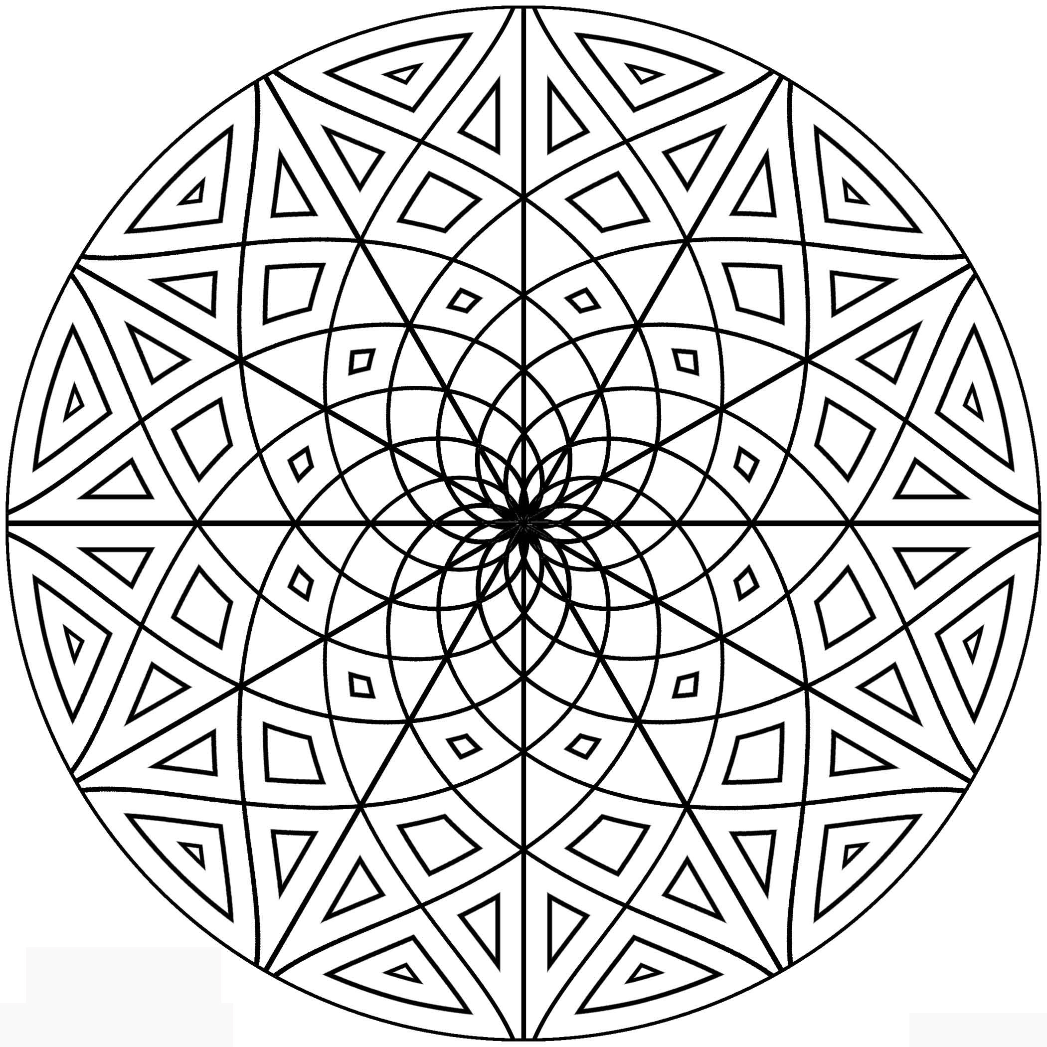 mandala geometric printable coloring pages - photo #35