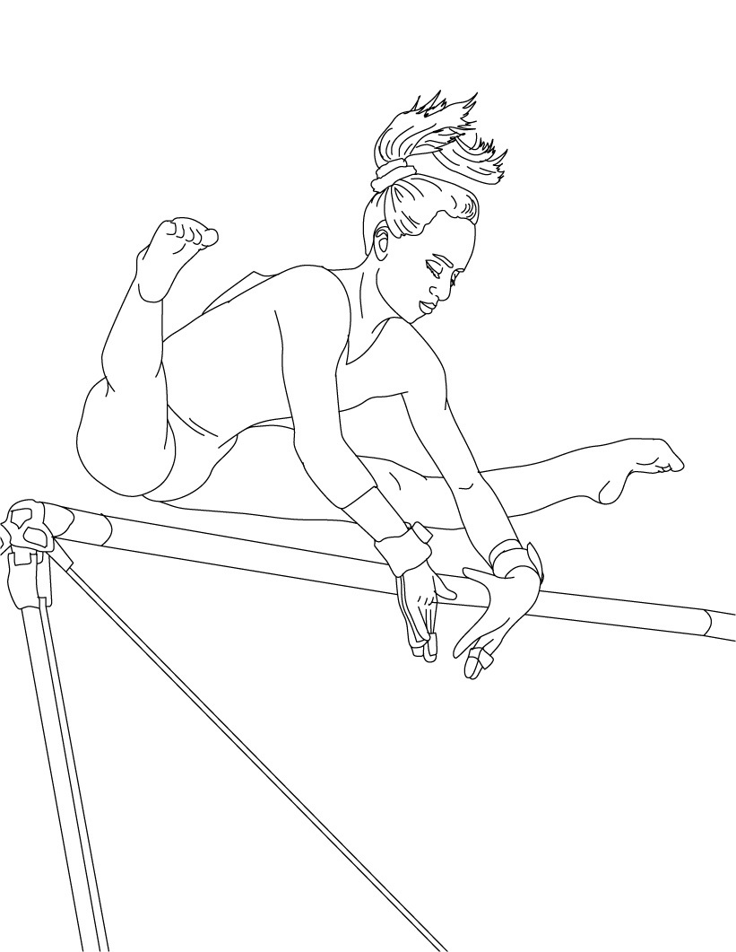 Gymnastic Coloring Page 