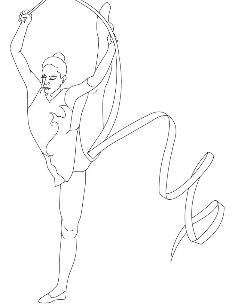 Free Printable Gymnastics Coloring Pages For Kids