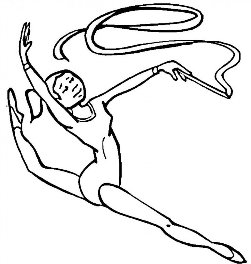 Gymnastics Coloring Pages For Kids 974x1024 