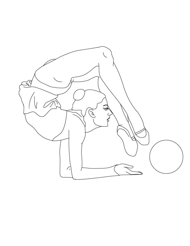 Gymnastics Coloring Pages To Print 792x1024 