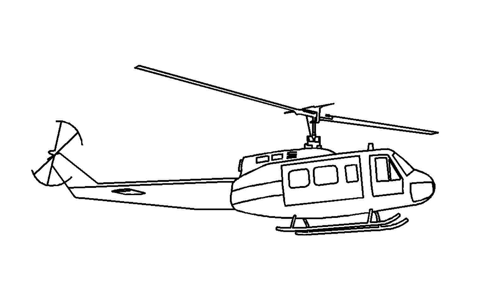 Printable Helicopter Coloring Pages