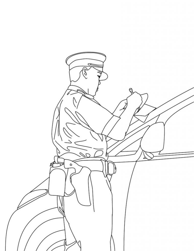 Free Printable Policeman Coloring Pages For Kids