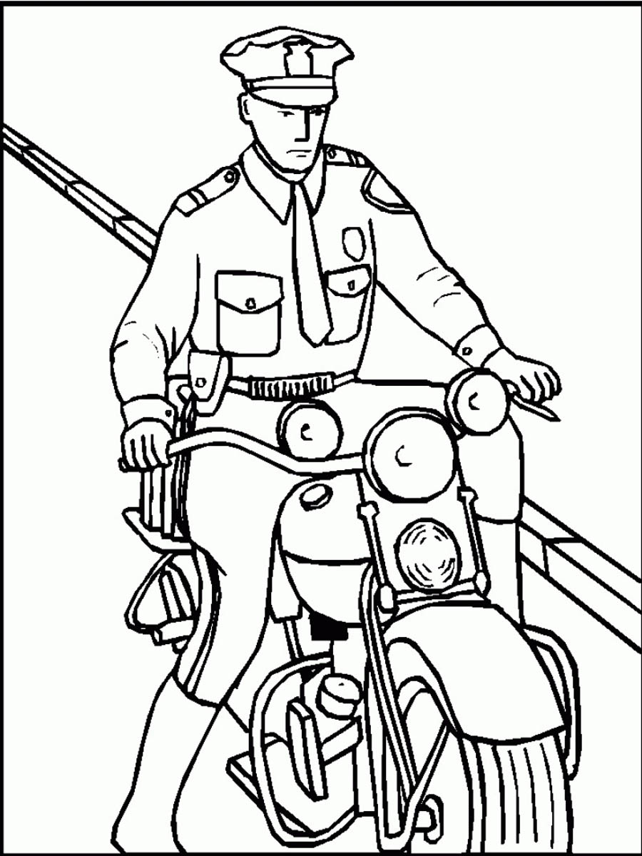 fireman and policeman coloring pages - photo #10