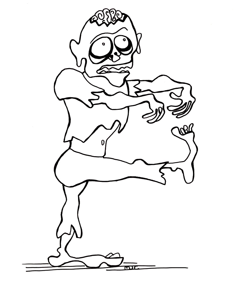 zombie coloring pages free - photo #29