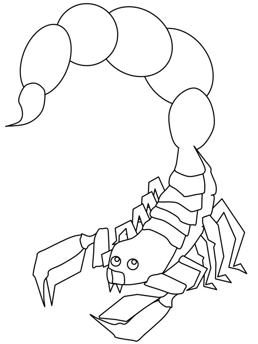 Cute Scorpion Coloring Page for Adult