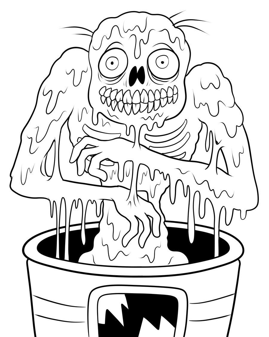 zombie kids coloring pages - photo #20